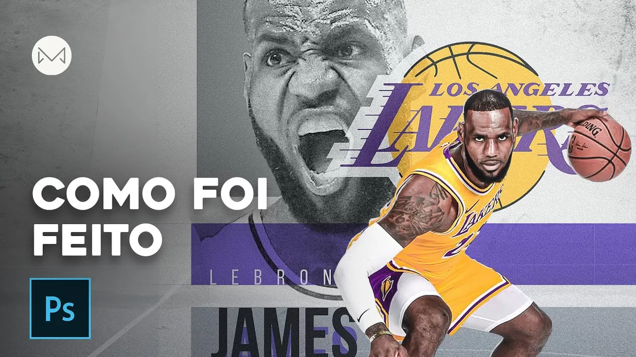 Como foi feito no Photoshop: Poster James Lebron